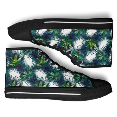 Chokefish™ Urban Peak Retro High Tops-Cannabis-013-2
